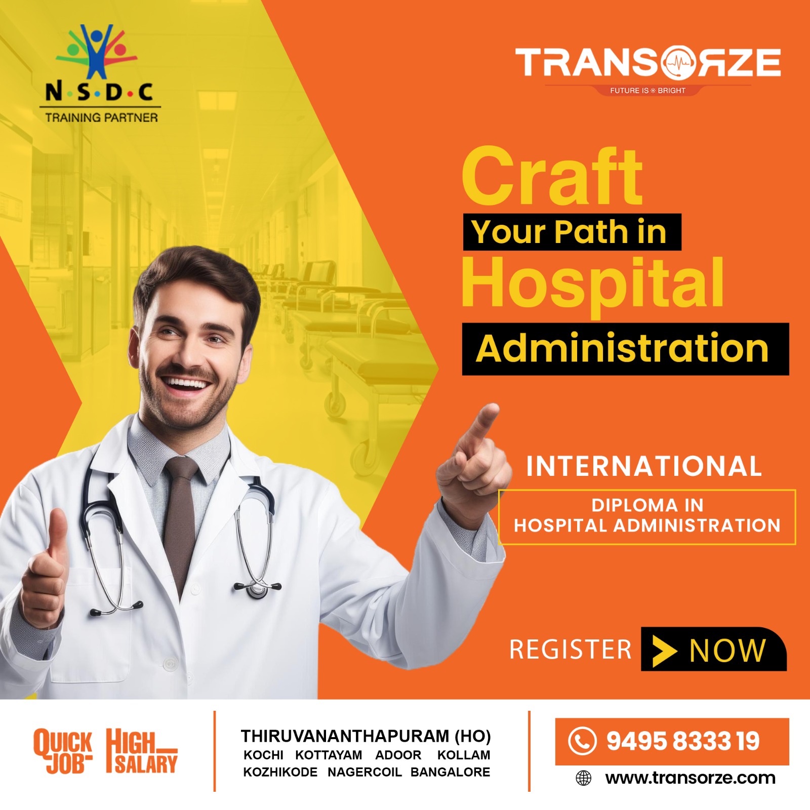 International Diploma in Hospital Administration in Kannur  Enroll n